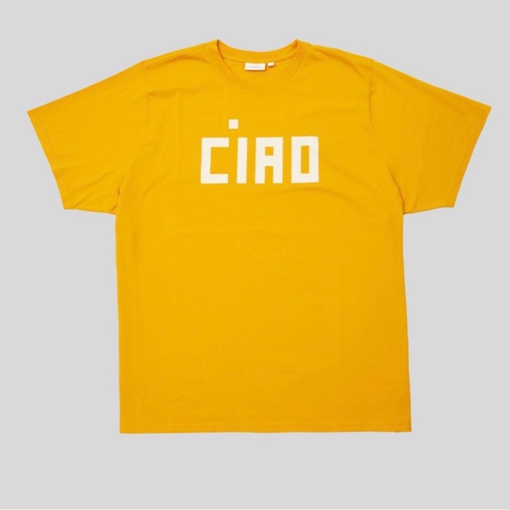 Clare V Mustard 'CIAO' Tee